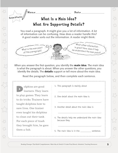 Reading Passages That Build Comprehension: Main Idea and Details Grades 2-3