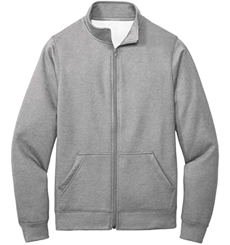Joe's USA Men's Fleece Cadet Collar Full Zip Sweatshirts in S-4XL