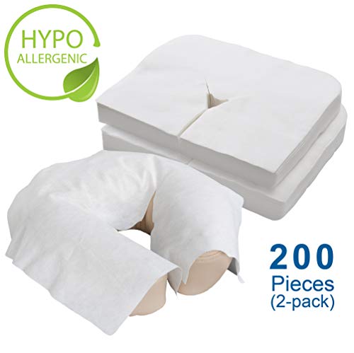 EARTHLITE Disposable Face Cradle Covers  Medical-Grade, Ultra Soft, Luxurious, Non-Sticking Massage Face Covers/Headrest Covers for Massage Tables & Massage Chairs