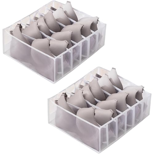 Listado de organizador de sujetadores super ventas - Genial! 7 VPB 2 Piezas Organizador de ropa interior para cajones cajas Organizador calcetines,Plegables Separadores de cajones para sujetadores bragas...