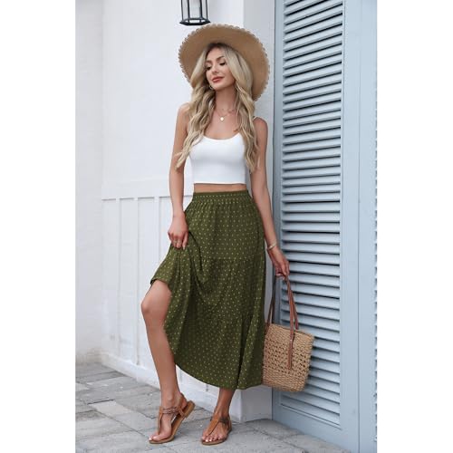 Image of Witsmile High Waist Tiered Skirts for Women Flowy Skirts for Women Long Length with Pockets 2026 Fashion Trendy