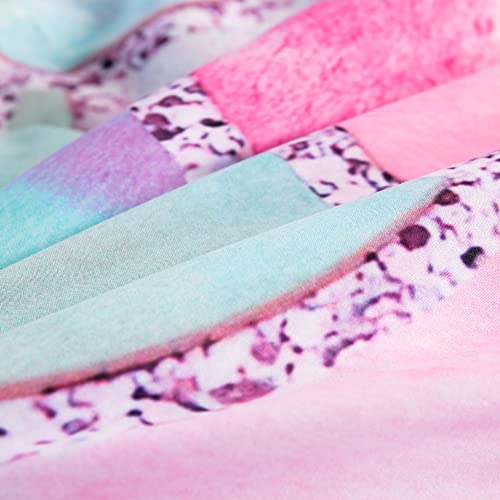 Wajade Kid Mermaid Scale Comforter Bedding Set Full Size, Colorful Rainbow 3D Fish Scale 7 Pieces Soft Bedding Sets With Comforter, Sheet, Pillowcase And Sham For Girls #TOP4