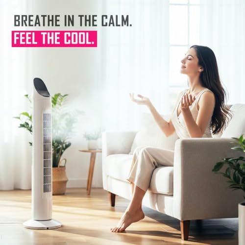 Image of Casa Copenhagen, X Pro Tower Fan, Touch &, 4 Speeds & 4 Modes, 12 Timer, 25dB Quiet Operation, High Performance Bladeless Technology, 90 Oscillation Cover Room Area up to 25㎡