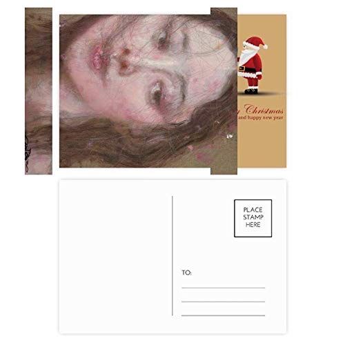 Cartes postales de Noël peinture à l'huile pour écrire de grands vœux