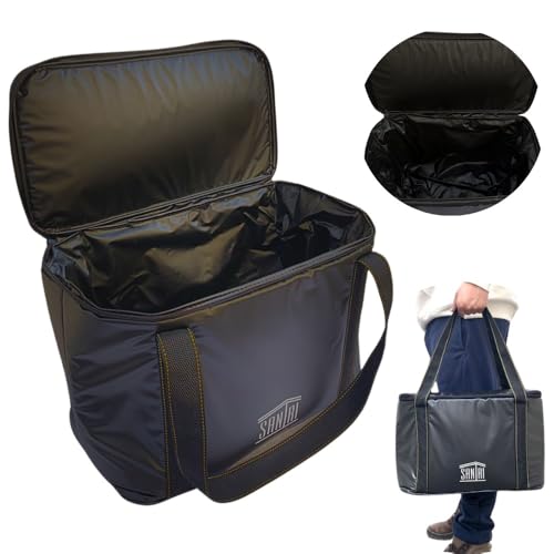 Bolsa Térmica 30 Litros Grande Impermeável Com Alça Cooler Cor Preto Fosco