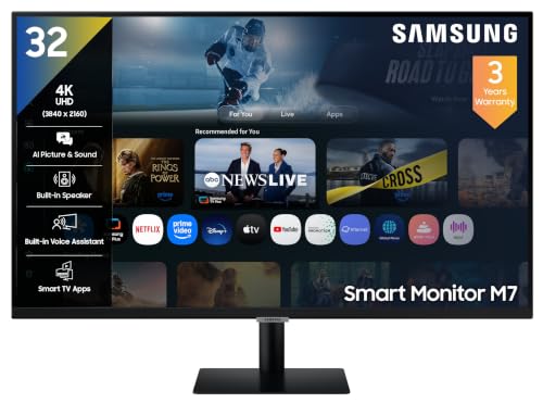 Samsung 32" (80 cm) 4K M7 Vision AI Smart Monitor|UHD 3840 x 2160...