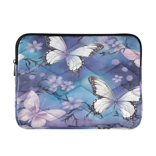 Funda para portátil 13-14 pulgadas diseño mariposas impermeable