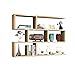 Étagère Flottante De Rangement De Décoration Murale À La Maison Étagère Flottante Fixée Au Mur À 3 Niveaux Étagère De Rangement en Bois Cadre Fait À La Main Étagère De Décoration pour Le Sal