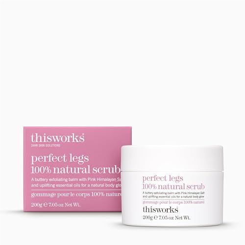thisworks perfect legs 100% natural scrub: Buttery Exfoliating Balm with Pink Himalayan Salt for a Natural Body Glow, 200g | 7.05 oz