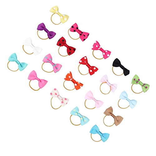 40個 ペットの毛の 輪 ベルト 小型犬の毛のための犬の弓. 犬のお辞儀 犬用 犬の爪切り ちょう結びのペットの髪のネクタイ ペットのヘアゴム ペットの毛のロープ 犬の毛のロープ BESPORTBLE