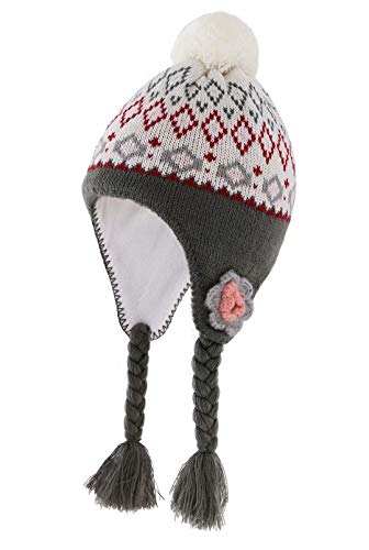 Home Prefer Toddler Girls Winter Hats Earflaps Beanie Fleece Lined Knit Kids Hat