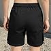 Cargo Shorts for Women Drawstring Elastic Waist Bermuda Shorts Summer Casual Hiking Travel Short Pants with Pockets Black