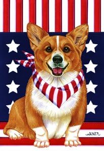 Best of Breed Corgi Pembroke Welsh T/W - Tomoyo Pitcher Patriotic Large Flag