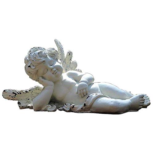 Statue ange Cupidon rétro 46 cm : figurine décoration maison et salon