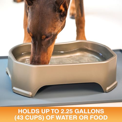 Image of Neater Pet Brands Extra Large Water Bowl for Dogs, Outdoor Dog Water Bowl (2.25 Gallon XL Capacity), Big Trough Style Food Dish for Indoors or Outside, No Spill Large Dog Bowls, Champagne