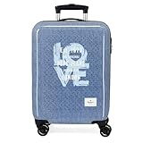Pepe Jeans Noni Denim Maleta de Cabina Azul 38x55x20 cms Rígido 2 kgs Cierre de combinación Lateral ABS 2 kgs 34L Equipaje de Mano by Joumma Bags