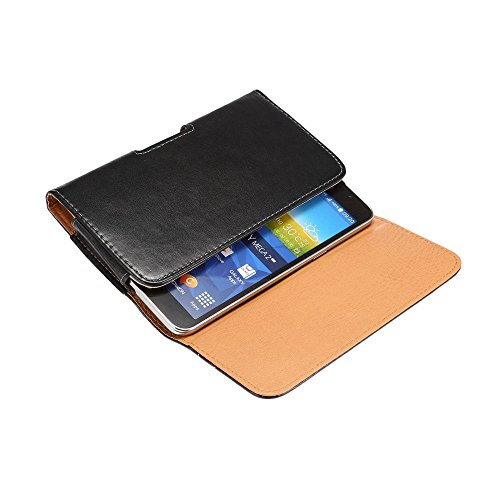 Housse ceinture executive en cuir noir pour smartphone LG K50 2019 - 3