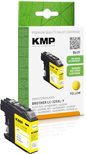 KMP Cartouche d'encre de Rechange Brother LC225XLY - Compatible Individuellement - Jaune B63Y 1530,4009