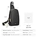 Kattee Sling Bag for Women Crossbody, Leather Fanny Packs for Women, Small Crossbody Chest Bag with RFID Blocking, Black
