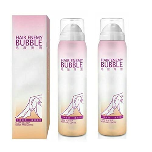 Schmerzlose Haarentfernungscreme, Haarentfernungsspray, Schmerzlose Enthaarung Stop Growth Hair Cream Bubble Wax Foam (2PCS) Cover