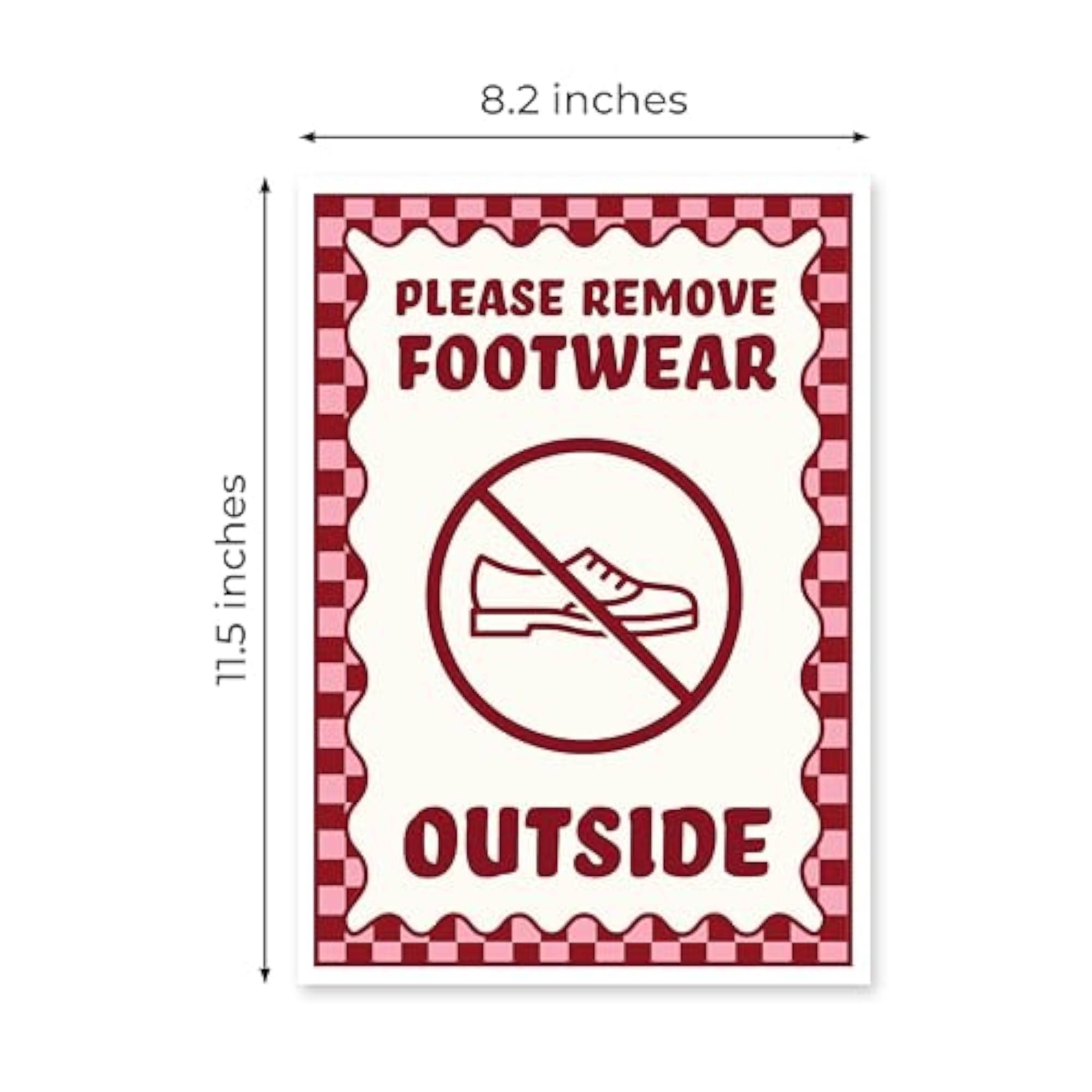 Please Remove Your Shoes Outside Door Sticker