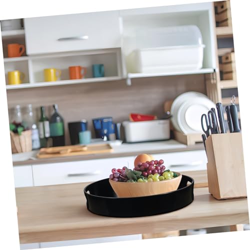 Tray polyvalent noir pour bougies et décoration de table salon