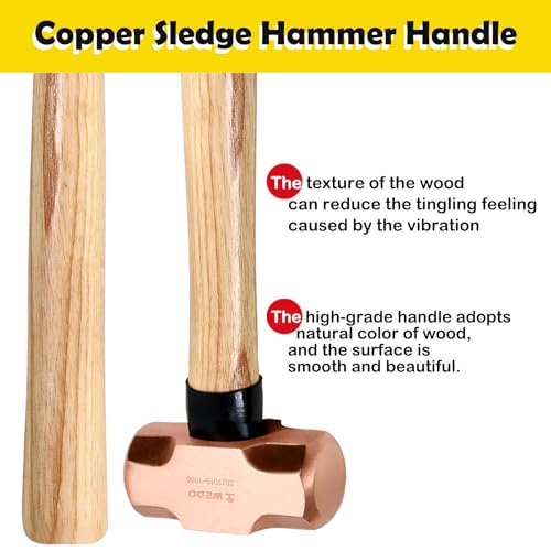 WEDO Copper Sledge Hammer Wooden Handle