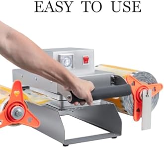 XQZMZSCP Food Tray Sealer Machine, Takeaway Box Hand Pressure Food Packaging Machine with Temperature Control - Commercial Stainless Steel Vegetables (18 * 13cm)