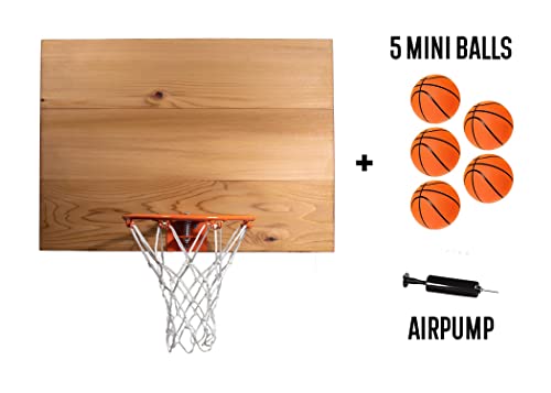 image for Cali Kiwi Pros Elite Mini Basketball Hoop & Ball Set, Wall Mount, Indo