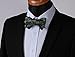 HISDERN Bow Ties for Men Paisley Self Tie Green Bow Tie Classic Floral Formal Tuxedo Bowtie With Pocket Square for Wedding Party