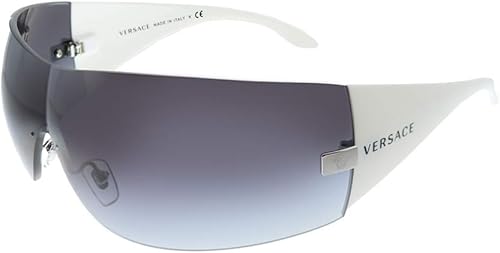 Versace VE 2054 10008G - Lentes de sol de plástico plateado con lente degradado gris Plateado