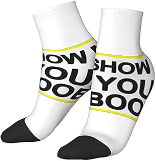 456 Walking Socks Show Me Your Boobs Trainer Socks Breathable Work Socks Anti-Slip Running Socks For Outdoor Women Runing,30cm