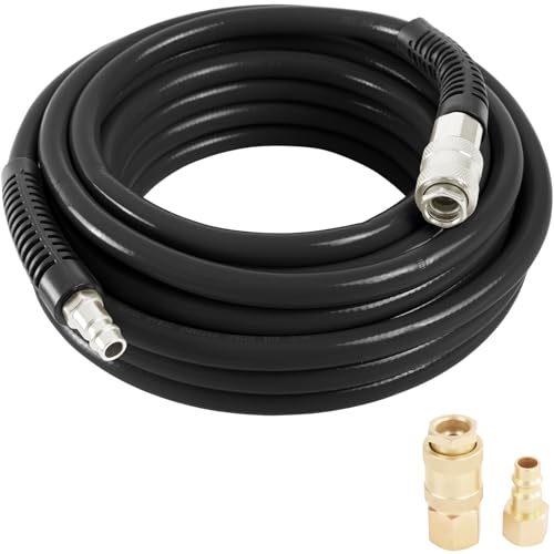 TECPO Druckluftschlauch 10 Meter Luftschlauch Pvc Schlauch Druckluft + Adapter