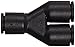 Legris 3140 56 00 Nylon Push-to-Connect Fitting, Wye, 1/4