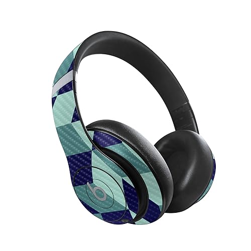 Image of MightySkins Carbon Fiber Skin Compatible with Beats Studio Pro - Geo Tile | Protective, Durable Textured Carbon Fiber Finish | Easy to Apply, Remove, and Change Styles
