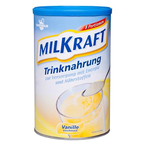 MILKRAFT Trinknahrung Vanille 480g - hochkalorisch & praktisch - Pulver zur...
