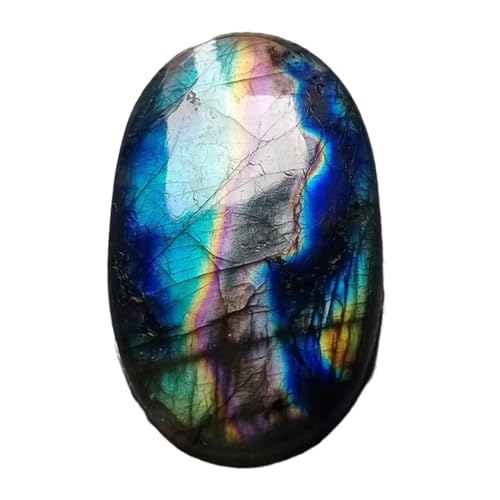 Cabochon en Labradorite naturelle 50x28x6mm ovale pour création de pendentif fait main