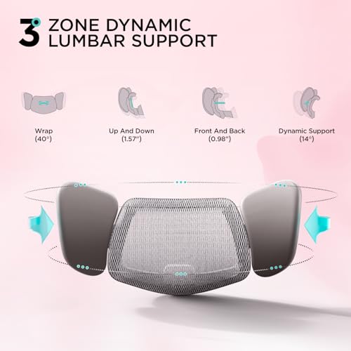 Image of Hbada E3 Pro Ergonomic Office Chair, Big and Tall Office Chair - with 3-Zone Dynamic Lumbar Support, 4D Adjustable Headrest, 4D Adjustable Armrests, Swivel, Pink