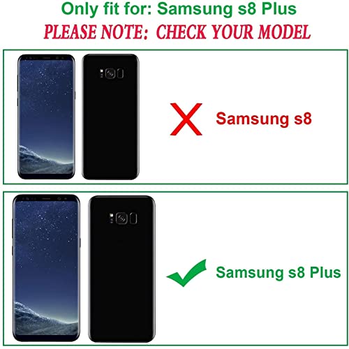 Aymecl For Samsung Galaxy S8 Plus Case, Galaxy S8 Plus Case With Self Healing Flexible Tpu Screen Protector [2 Pack], Military Grade Double Shockproof With Kickstand Case For Samsung S8 Plus-Purple #TOP1