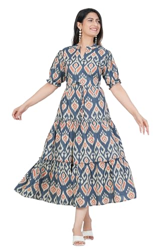 Image of Kuruti B Sheets Women's Cotton Floral Printed Regular Fit Anarkali Kurta for Women