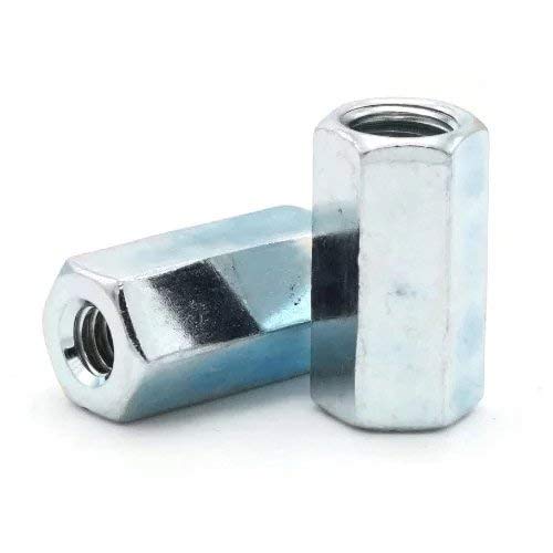Coupling Reducer Nut Zinc - 3/8"-16 to 1/4"-20 (1/2" F x 1" L)- Qty-100