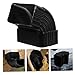 Uonlytech 5pcs 65 Degree Aluminum Gutter Elbow Gutter Parts Adapter Drainage Pipe Rain Downspout Fitting