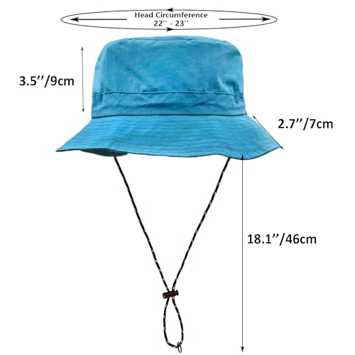 Image of woogwin Waterproof Bucket Rain Hat with Chin Strap Quick Dry Packable Boonie Sun Hat Safari Hat UV Protection