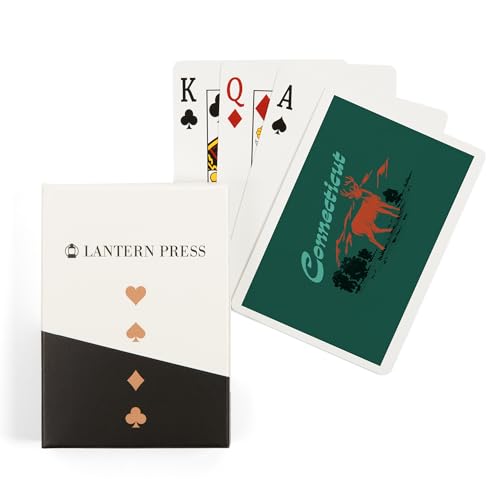 Lantern Press Connecticut baraja póker 52 cartas