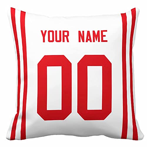 Image of ANTKING Throw Pillow 2 Pack with Custom Name and Number Personalized Gift for Men Women Boys