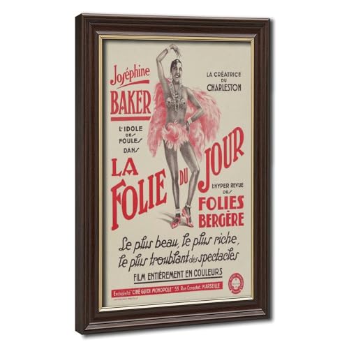 Cadre à suspendre Josephine Baker La Folie Du Jour 1927 impression sur toile de bureau