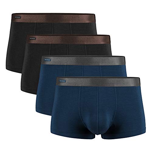 DAVID ARCHY Men's 4 Pack Bamboo Rayon Basic Solid Ultra Soft Breathable Underwear