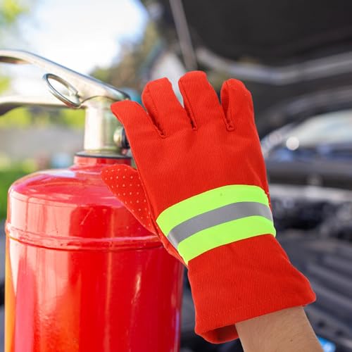 Guantes de protección para bomberos ignífugos y antideslizantes de talla única 5