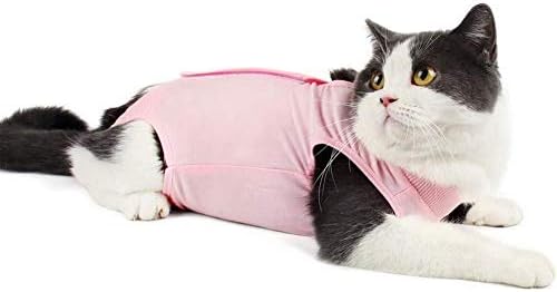 Coppthinktu Cat Recovery Suit for Abdominal Wounds or Skin Diseases, Breathable E-Collar Alternative for Cats and Dogs, After Surgery Wear Anti Licking Wounds