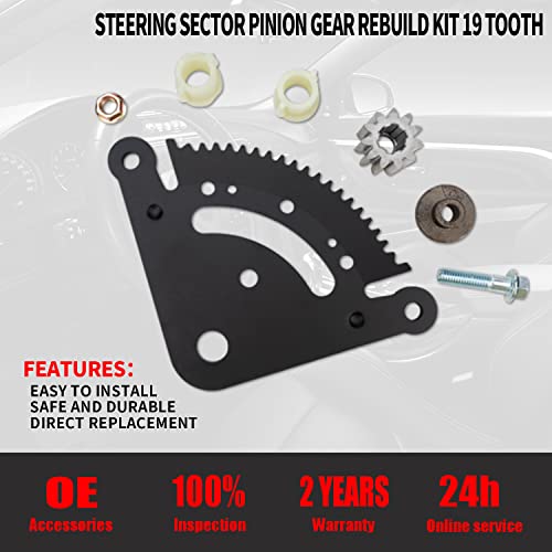 Qagea Steering Sector Pinion Gear Rebuild Kit 19 Tooth Compatible with John Deere LA & D Series Mower Tractors Replaces# GX21924BLE GX20053 GX21994 GX20054 - Thumbnail 5